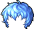 Black Light 'n' Layered Hair, blue