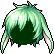 Black Lop Ear Hair, green
