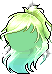 White Fairy King Oberon Hair, green