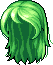 Black Valerie Hair, green