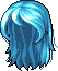 Black Valerie Hair, blue