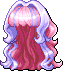 Black Double Duchess Hair, red