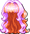 Black Double Duchess Hair, orange