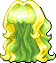 Black Double Duchess Hair, green