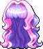 Black Double Duchess Hair, purple