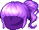 Black Twinkling Hair, purple