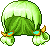 Black Cutesy Hair, green
