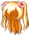 Black Angelic Buster Hair, orange