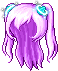 Black Angelic Buster Hair, purple