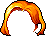 Black Practical Hair, orange