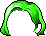 Black Practical Hair, green