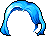 Black Practical Hair, blue