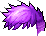 Black Fluffy Fringe Hair, purple