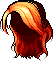 Black Elegant Wave Hair, orange