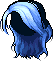 Black Elegant Wave Hair, blue