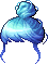Flower Bun, blue