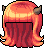 Nova Long Curly Hair, red