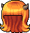 Nova Long Curly Hair, orange