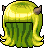 Nova Long Curly Hair, green