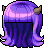 Nova Long Curly Hair, purple
