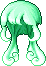 Black Silky Locks, green