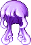 Black Silky Locks, purple