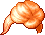 Black Flora Hair, orange