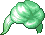 Black Flora Hair, green