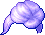 Black Flora Hair, purple