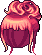 Black Foxy Tail Hair, red