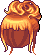 Black Foxy Tail Hair, orange
