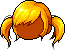Black Cutesy Twin Tail Hair, blonde
