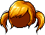 Black Cutesy Twin Tail Hair, brown