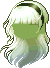 Black Nostalgia Hair, green