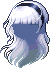 Black Nostalgia Hair, blue