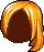 Black Calm Wave Hair, orange