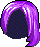 Black Calm Wave Hair, purple