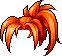 Black Hayato Ponytail, orange