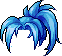 Black Hayato Ponytail, blue