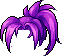 Black Hayato Ponytail, purple