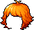 Black Kenji Girl Hair, orange