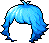 Black Kenji Girl Hair, blue