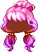 Black Creampuff Hair, red