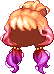 Black Creampuff Hair, orange