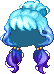 Black Creampuff Hair, blue