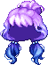 Black Creampuff Hair, purple