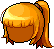 Black Smoothie Ponytail, orange
