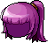 Black Smoothie Ponytail, purple