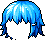 Black Succubus Hair, blue