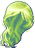 Black Soprano Hair, green
